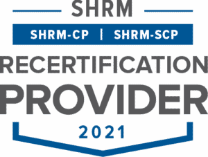 Contact Center Manager Training Certification 1 SHRM Recertification Provider Seal 2021 PNG Web use